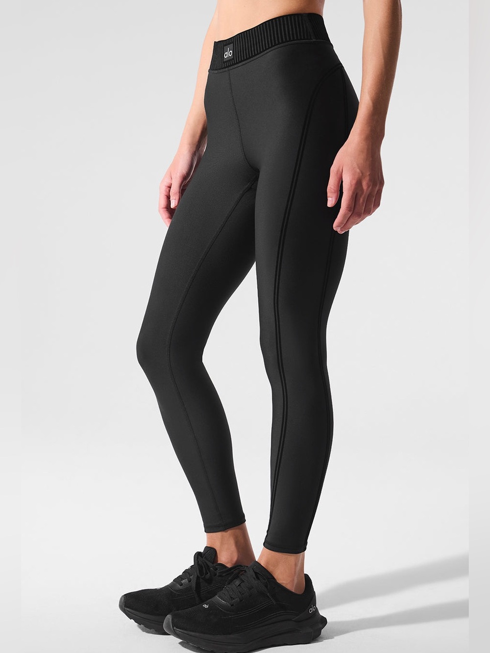 Alo Airlift High Waist 7/8 Line Up Leggings Pants in Black sz XS